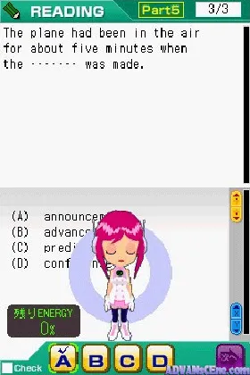 Nanami no Oshiete English DS - Mezase TOEIC Master (Japan) screen shot game playing